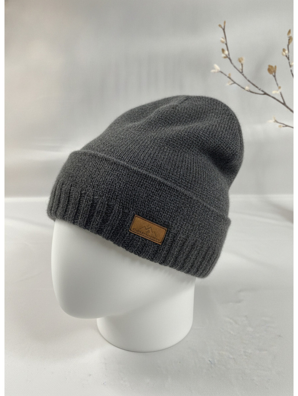 Carhartt Men's Knit Beanie Hat Dark Gray Wool Acrylic Cap